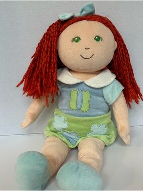 Manhattan Toy Plush Rag Doll Red Hair Soft Stuffed Doll 15”